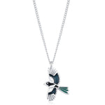 Sterling Silver Enamel Magpie Necklace