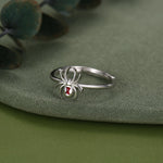 Sterling Silver Black Widow Spider Ring
