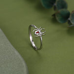 Sterling Silver Black Widow Spider Ring