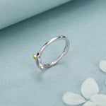 Sterling Silver Enamel Seagull Ring