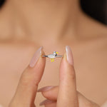 Sterling Silver Enamel Seagull Ring