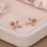Sterling Silver Female Anatomy 18G Screw Back Earrings with Ball Backs
