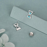 Sterling Silver Hourglass Stud Earrings