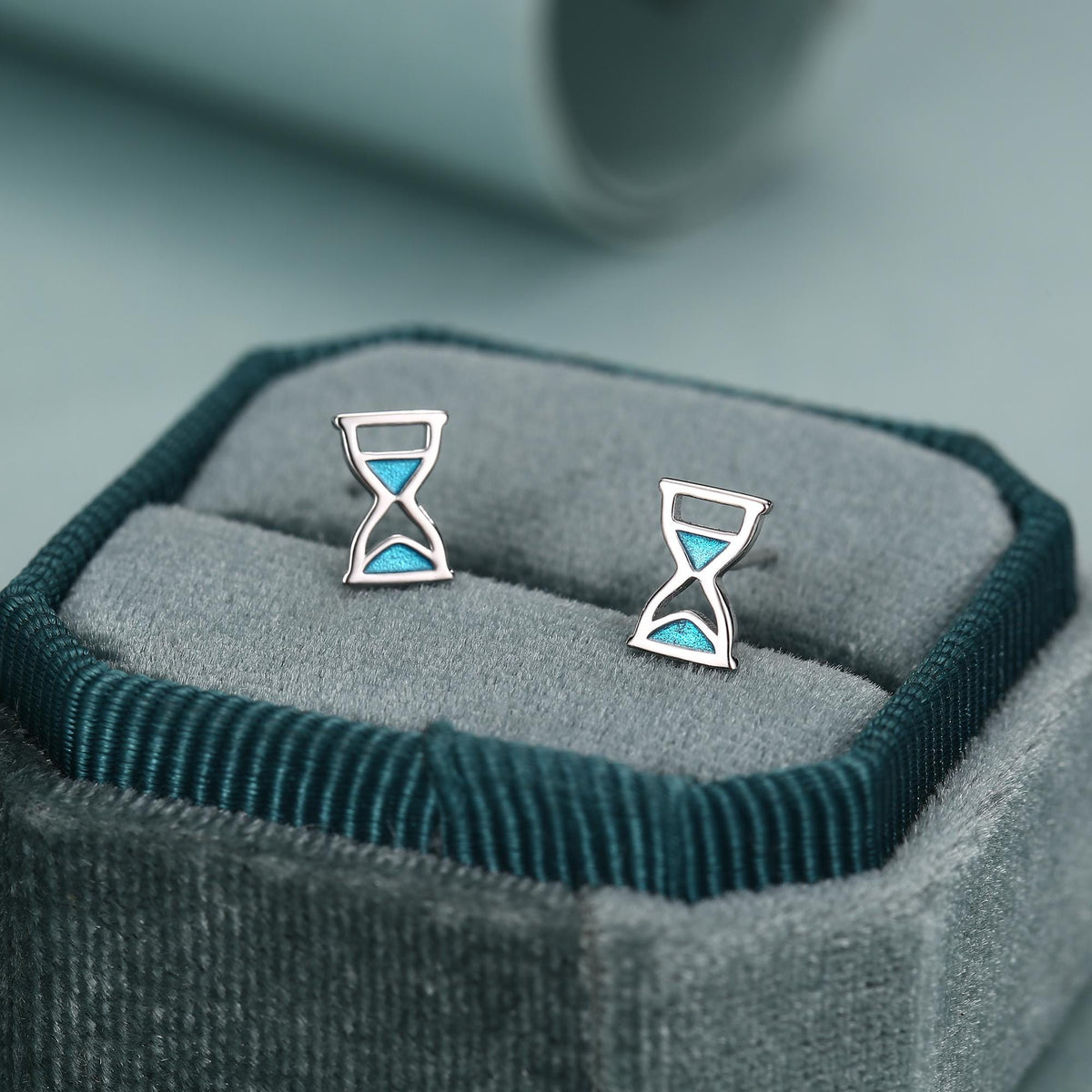 Sterling Silver Hourglass Stud Earrings