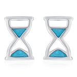 Sterling Silver Hourglass Stud Earrings