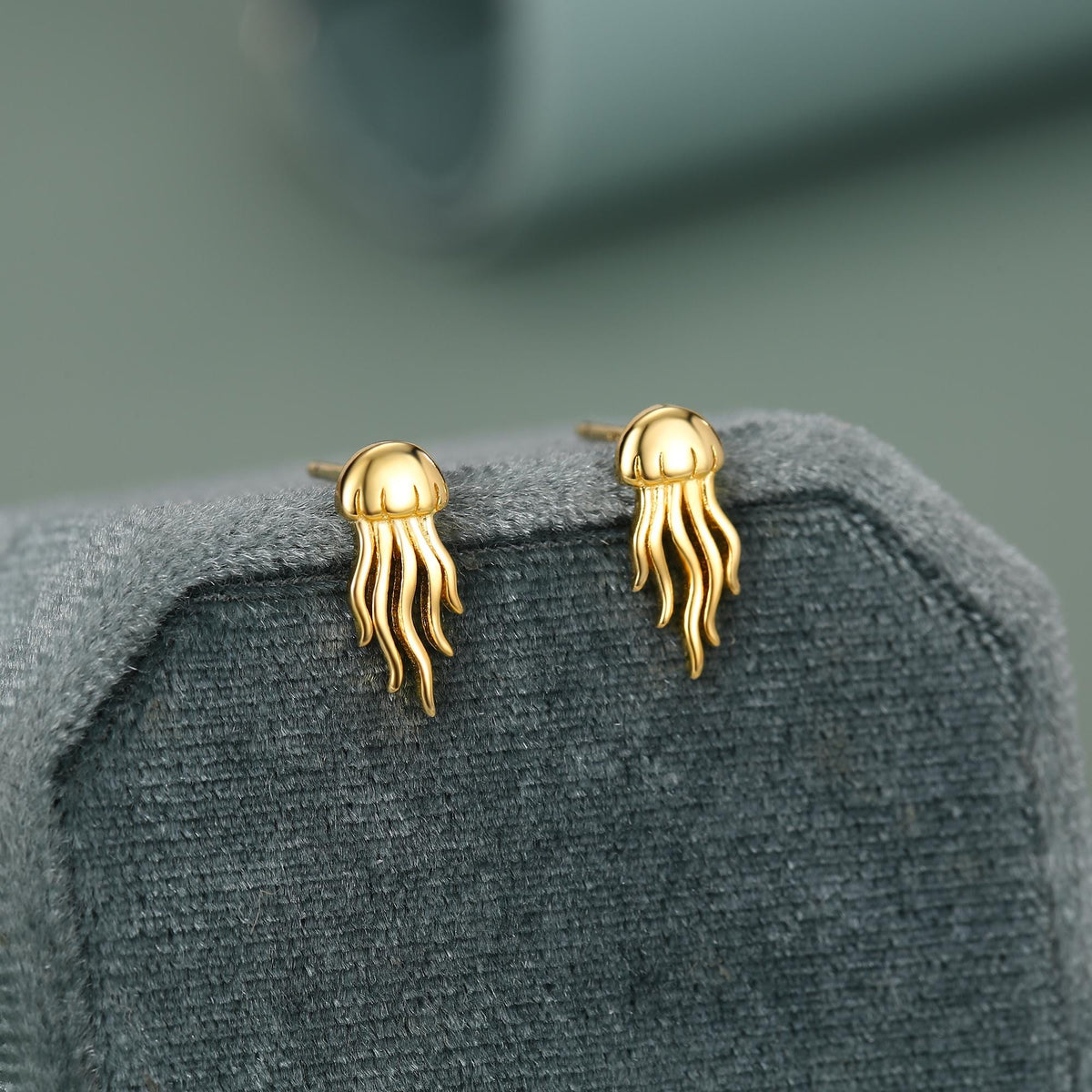 Sterling Silver Jellyfish Stud Earrings