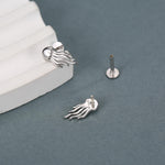 Sterling Silver Jellyfish 16G Flat Back Earrings