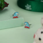 Sterling Silver Enamel Elf Hat Stud Earrings