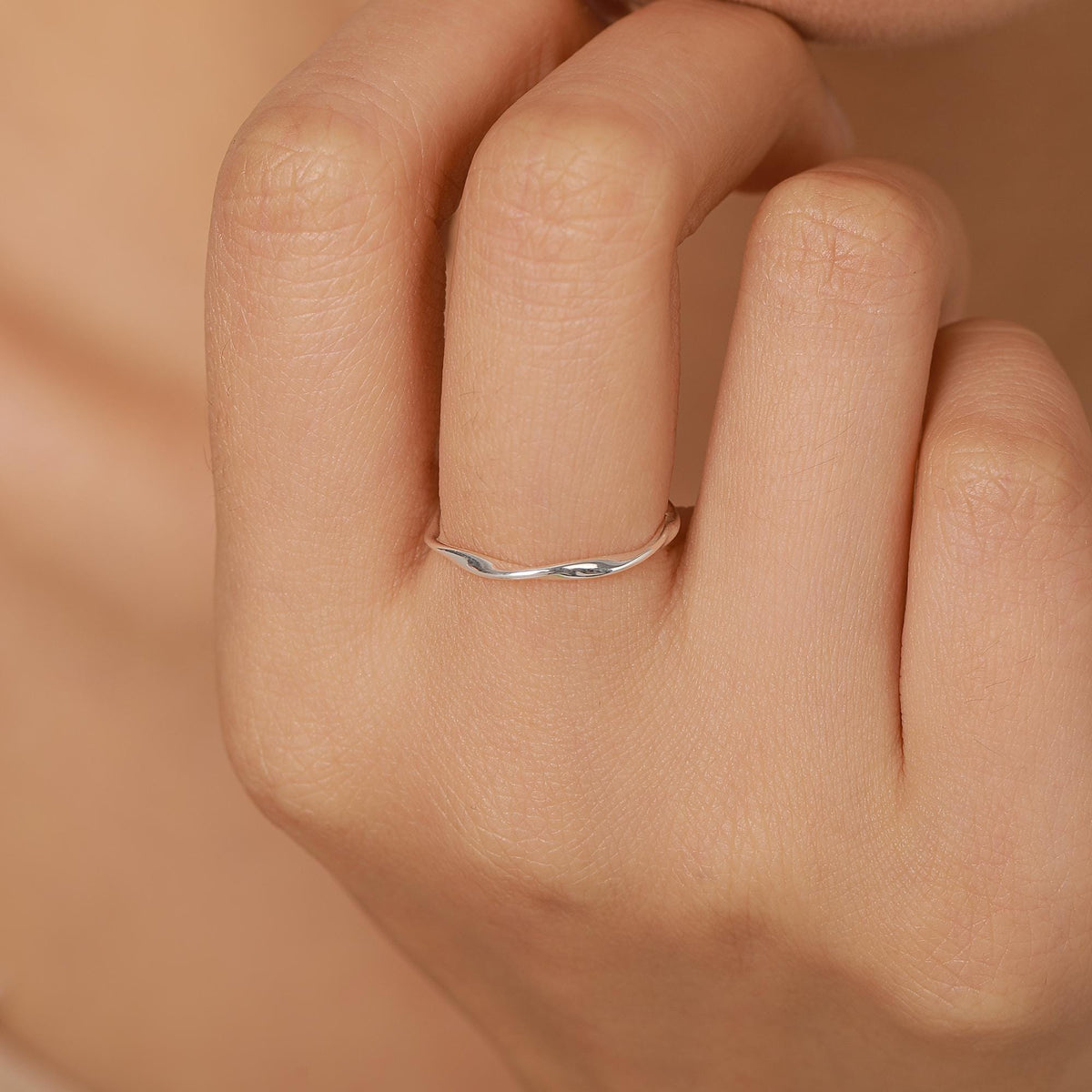 Sterling Silver Mobius Twist Ring