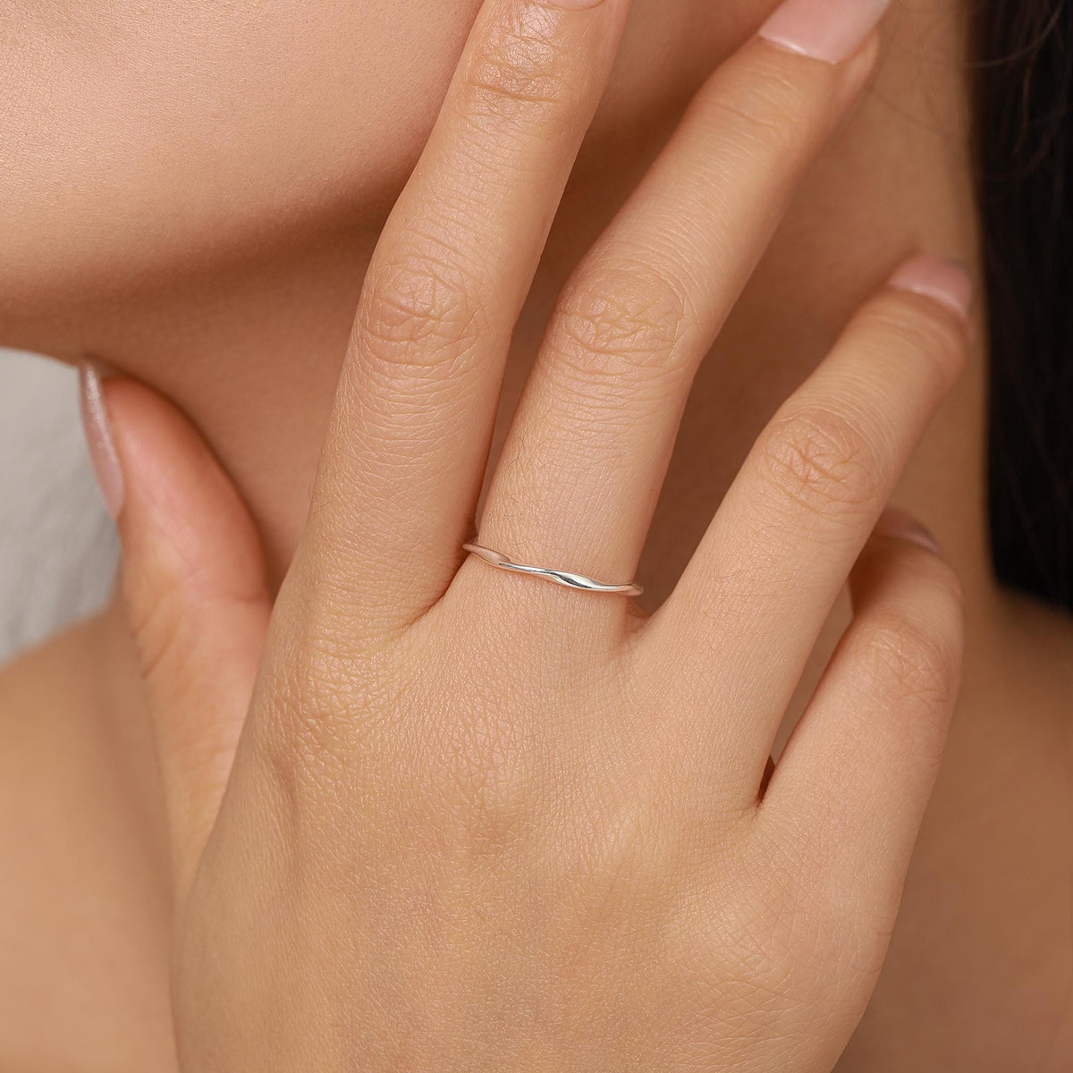 Sterling Silver Mobius Twist Ring