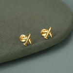 Sterling Silver Airplane 16G Flat Back Earrings