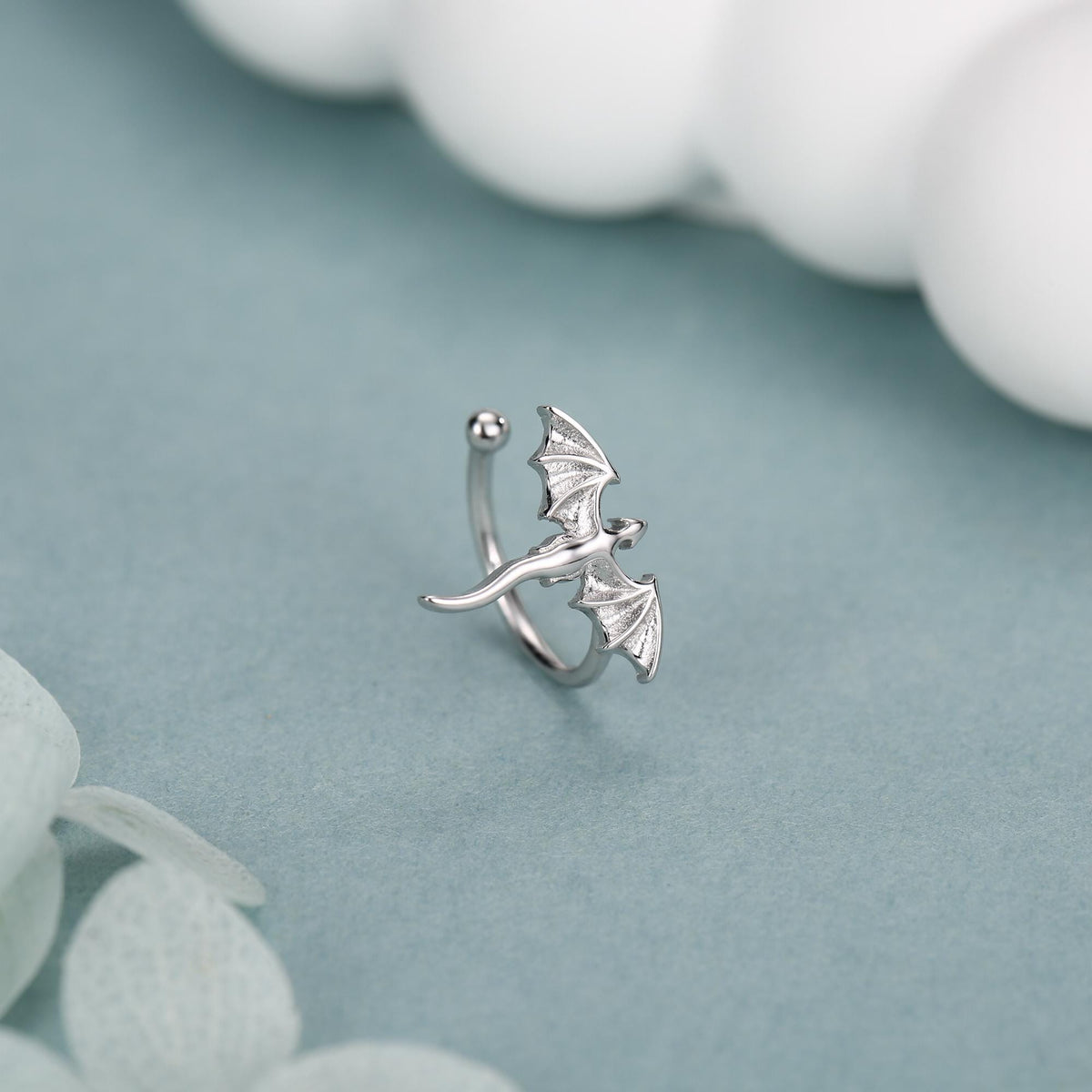 Sterling Silver Dragon Ear Cuff Piercing Free Ear Wrap