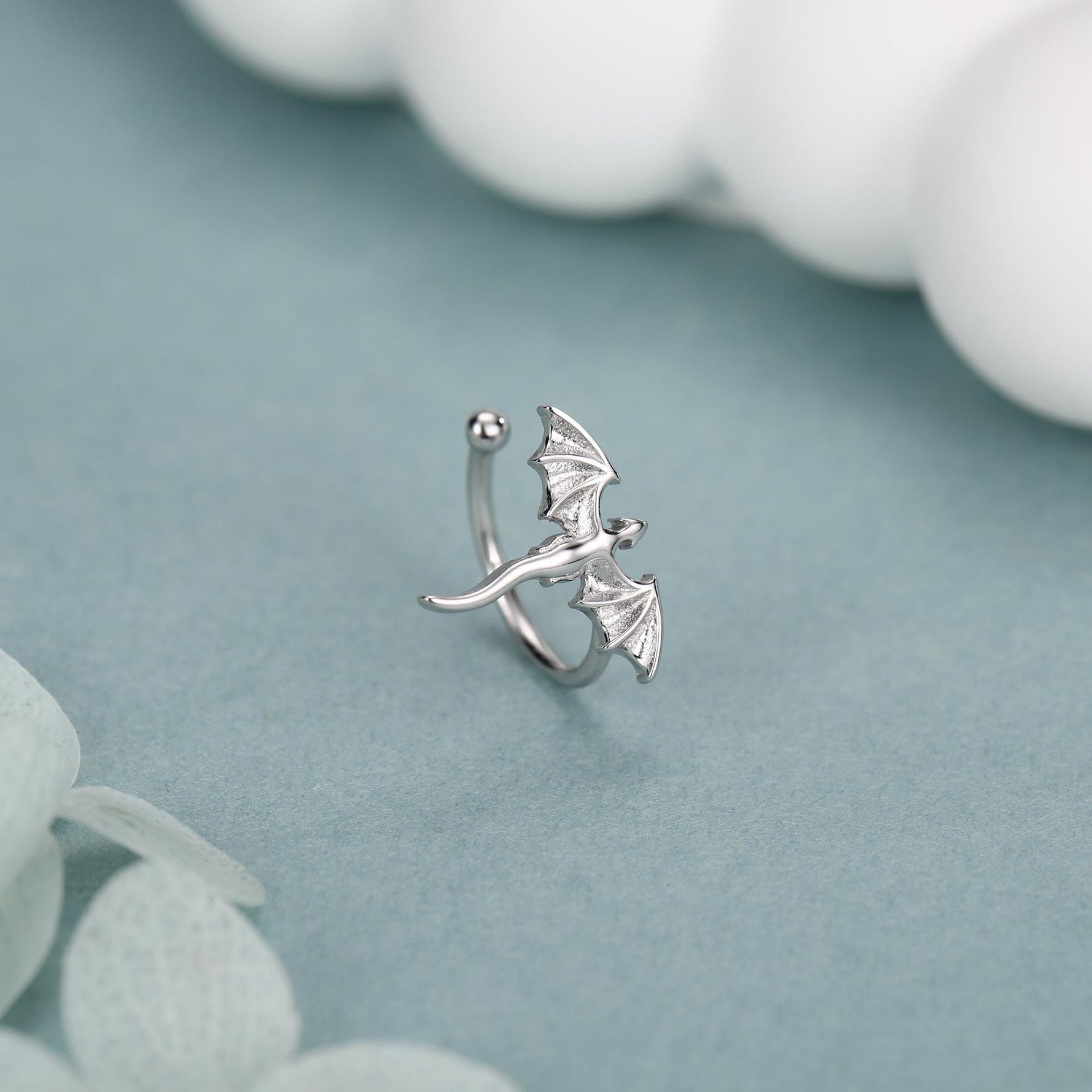 Sterling Silver Dragon Ear Cuff Piercing Free Ear Wrap