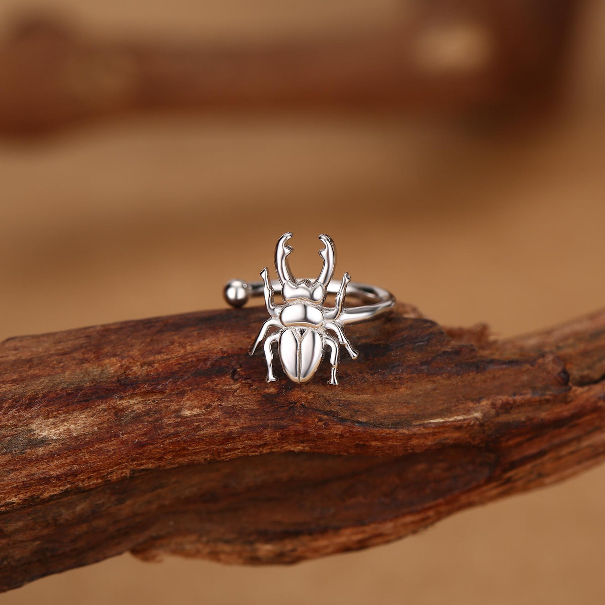 Sterling Silver Beetle Ear Cuff Piercing Free Ear Wrap