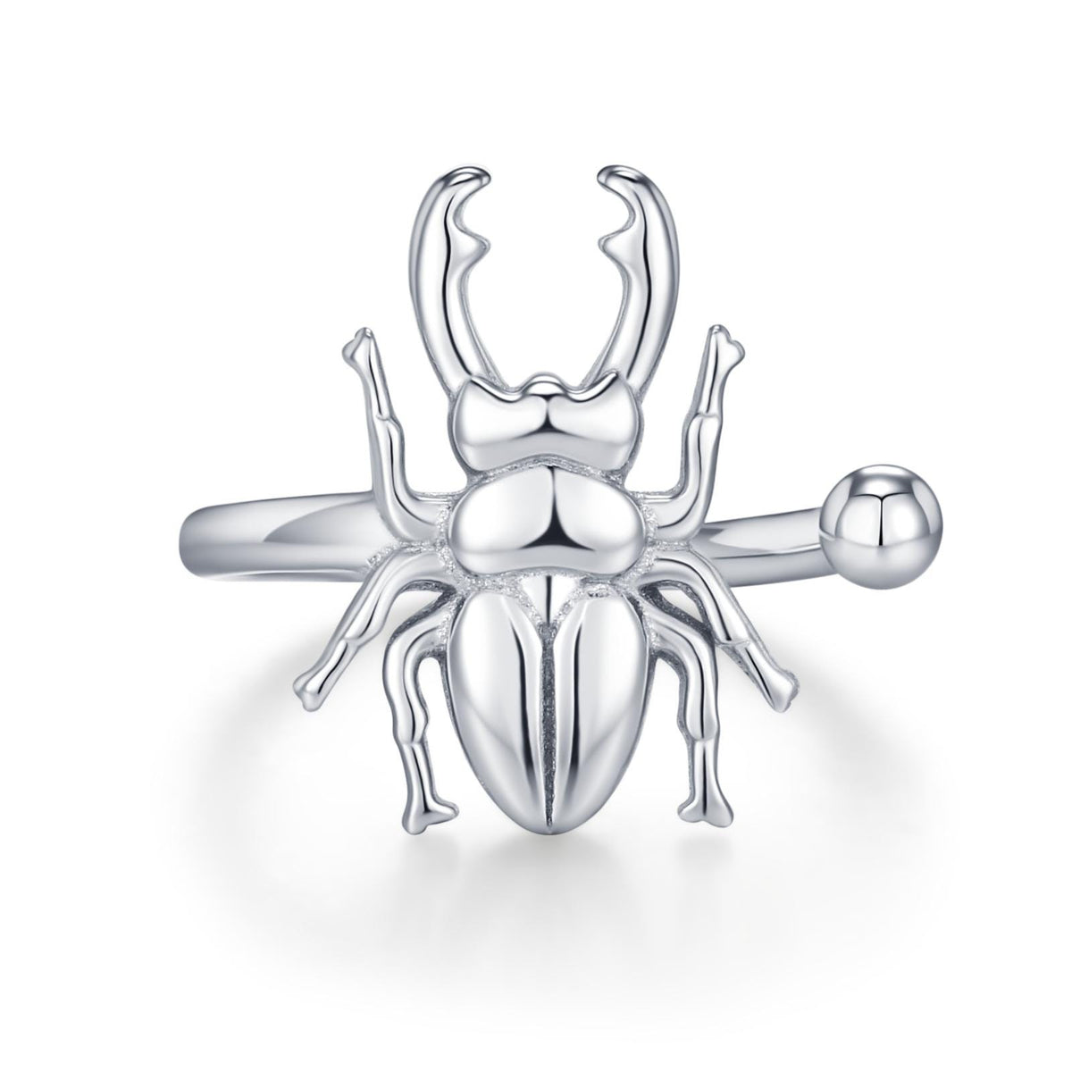 Sterling Silver Beetle Ear Cuff Piercing Free Ear Wrap