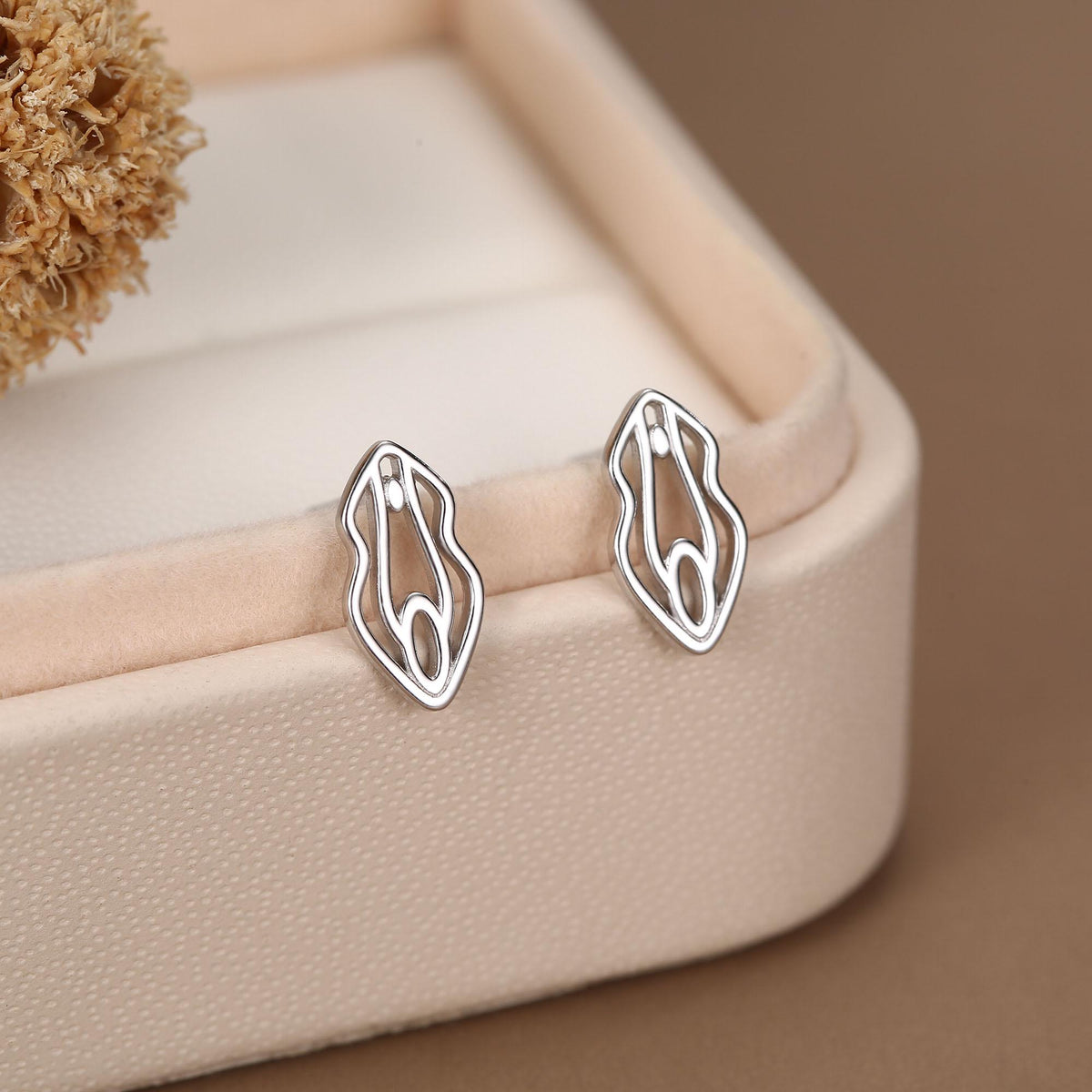 Sterling Silver Female Anatomy Stud Earrings