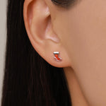 Sterling Silver Christmas Mismatch Stud Earring Single | Santa Hat, Elf Hat, Candy Cane or Stocking Stud