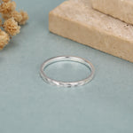 Sterling Silver Faceted Stacking Ring Minimalist Geometric Band