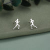 Sterling Silver Runner Stud Earrings