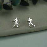 Sterling Silver Runner Stud Earrings