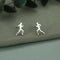 Sterling Silver Runner Stud Earrings