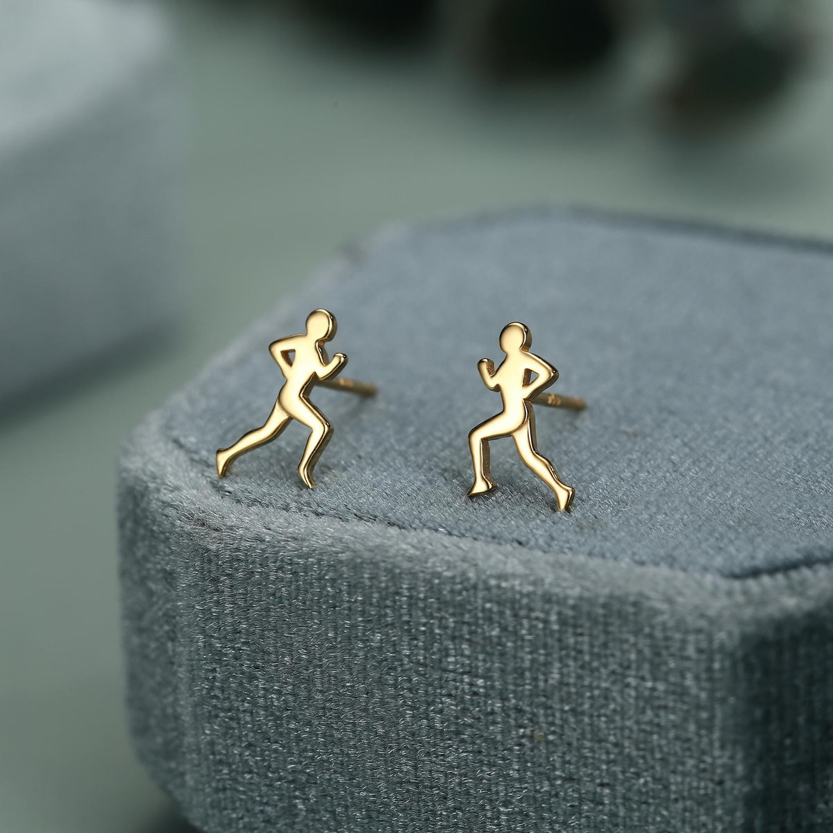 Sterling Silver Runner Stud Earrings