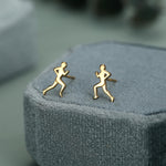 Sterling Silver Runner Stud Earrings