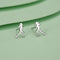 Sterling Silver Tiny Female Running Figure Stud Earrings