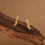 Sterling Silver Tiny Centipede Crawling Stud Earrings