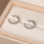 Sterling Silver Beaded Ear Cuff Piercing Free Cartilage Cuff