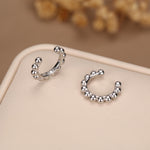 Sterling Silver Beaded Ear Cuff Piercing Free Cartilage Cuff