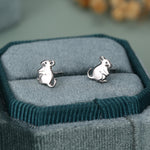 Sterling Silver Gerbil Stud Earrings
