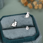 Sterling Silver Gerbil Stud Earrings