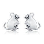 Sterling Silver Gerbil Stud Earrings