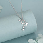 Sterling Silver Serotonin Molecule Necklace