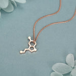 Sterling Silver Serotonin Molecule Necklace
