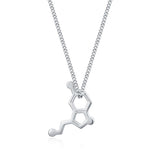 Sterling Silver Serotonin Molecule Necklace
