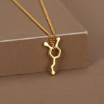 Sterling Silver Dopamine Molecule Necklace