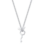 Sterling Silver Dopamine Molecule Necklace