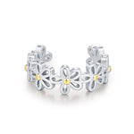 Sterling Silver Daisy Flower Ear Cuff