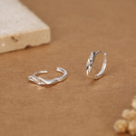 Sterling Silver Diamond Cut Rhombus Hoop Earrings