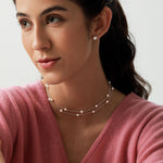 Genuine Pearl Choker Necklace in Sterling Silver, Silver or Gold , Genuine Freshwater Pearls, Pearl Necklace