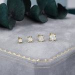 CZ Stud Earrings in Sterling Silver, Available in 3mm, 4mm, 5mm 6mm, Brilliant Cut CZ Earrings, Four Prong Set