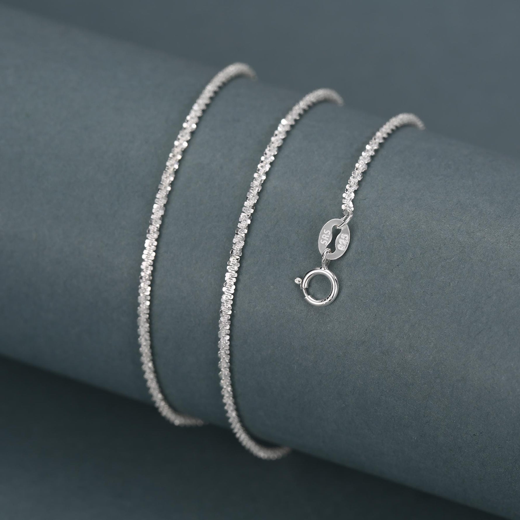 Sterling Silver Sparkle Chain Necklace, Margarita Chain Necklace or Bracelet, Various Length, Sparkly Chain Necklace, Sparkling Chain