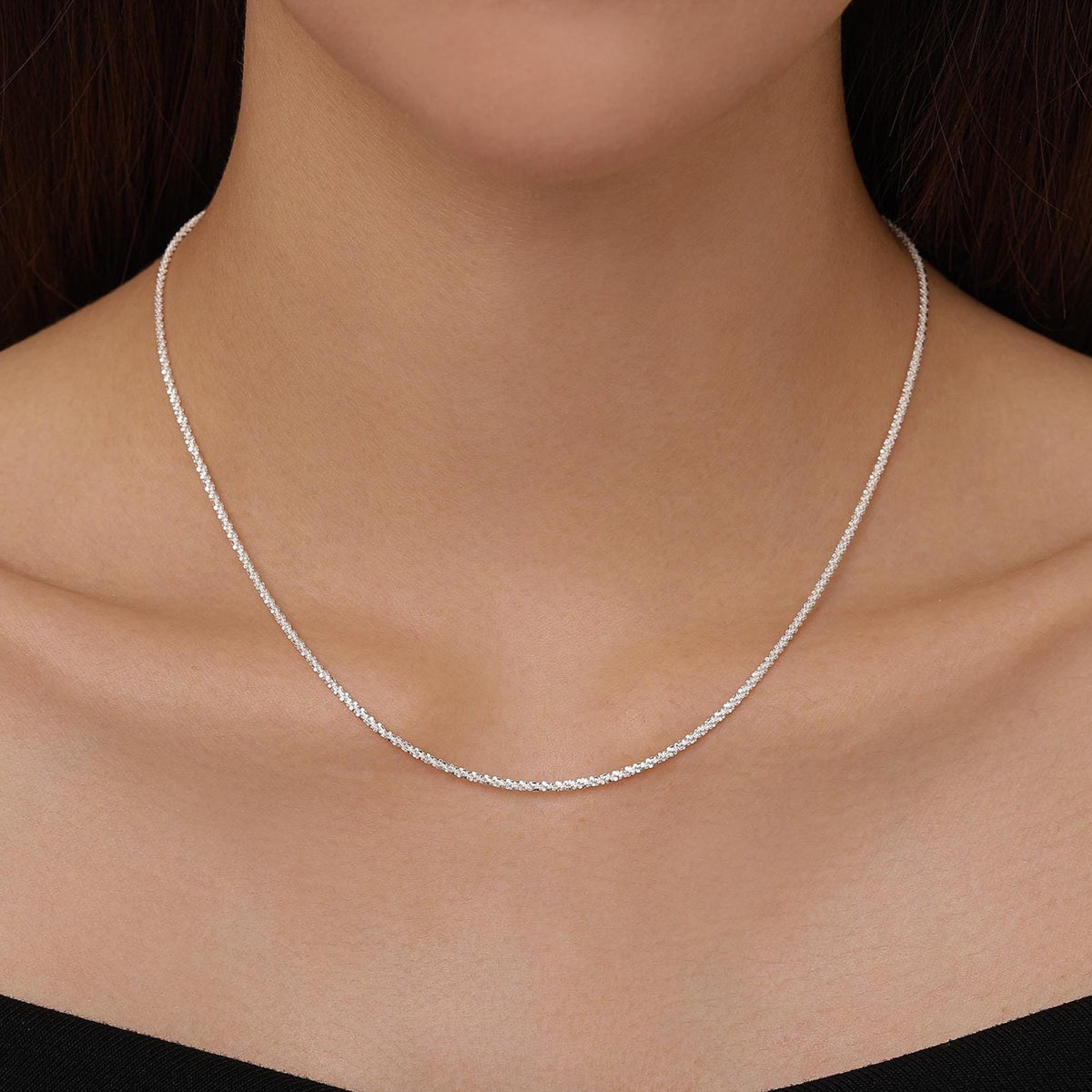 Sterling Silver Sparkle Chain Necklace, Margarita Chain Necklace or Bracelet, Various Length, Sparkly Chain Necklace, Sparkling Chain