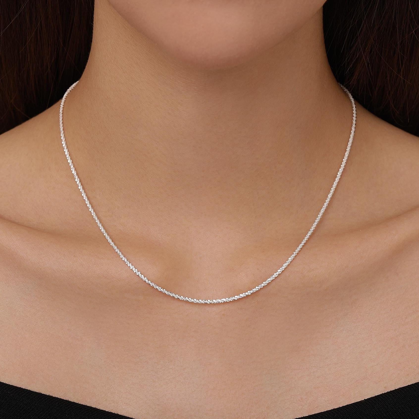 Sterling Silver Sparkle Chain Necklace, Margarita Chain Necklace or Bracelet, Various Length, Sparkly Chain Necklace, Sparkling Chain