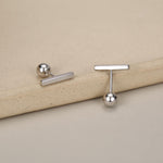 Tiny Bar Screw Back Earrings in Sterling Silver, Silver, Gold or Rose Gold, Piercing Jewellery, Helix Earrings, Cartilage Earrings