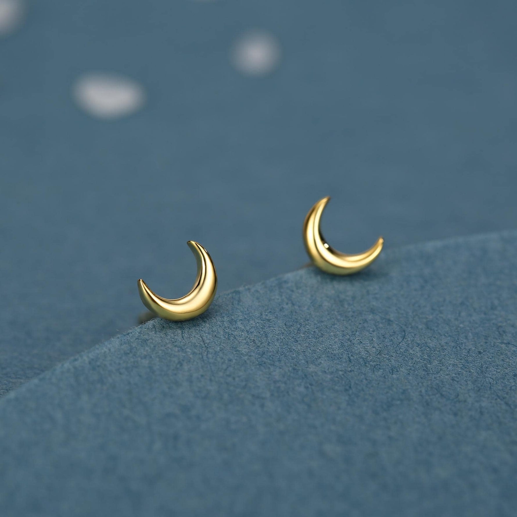 Extra Tiny Crescent Moon Stud Earrings in Sterling Silver - Silver or Gold or Rose Gold - New Moon Earrings - Petite Stud Earrings