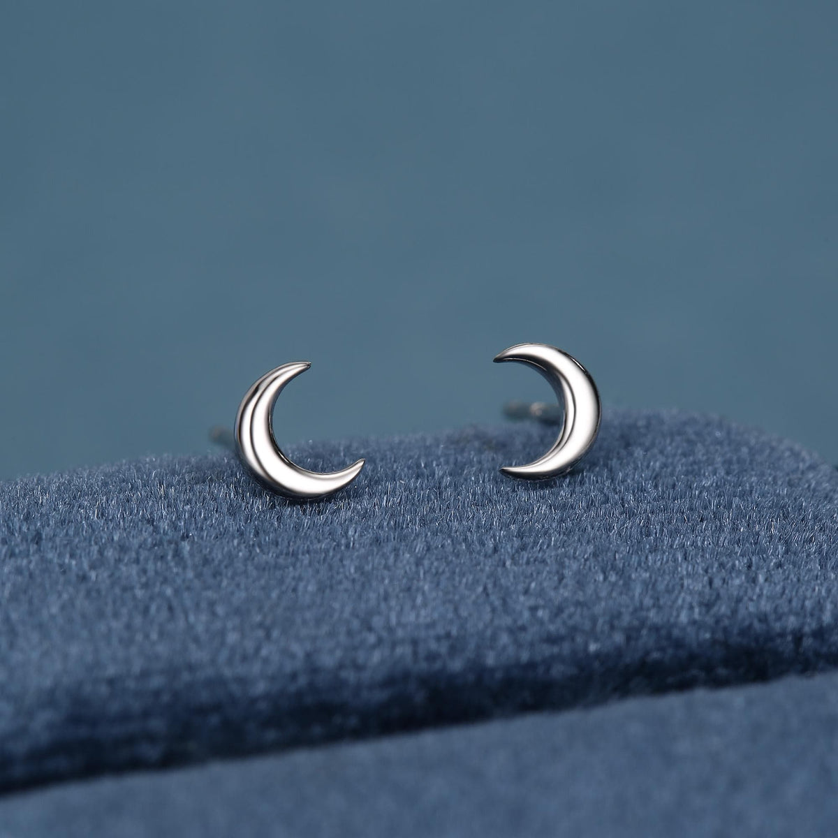 Extra Tiny Crescent Moon Stud Earrings in Sterling Silver - Silver or Gold or Rose Gold - New Moon Earrings - Petite Stud Earrings