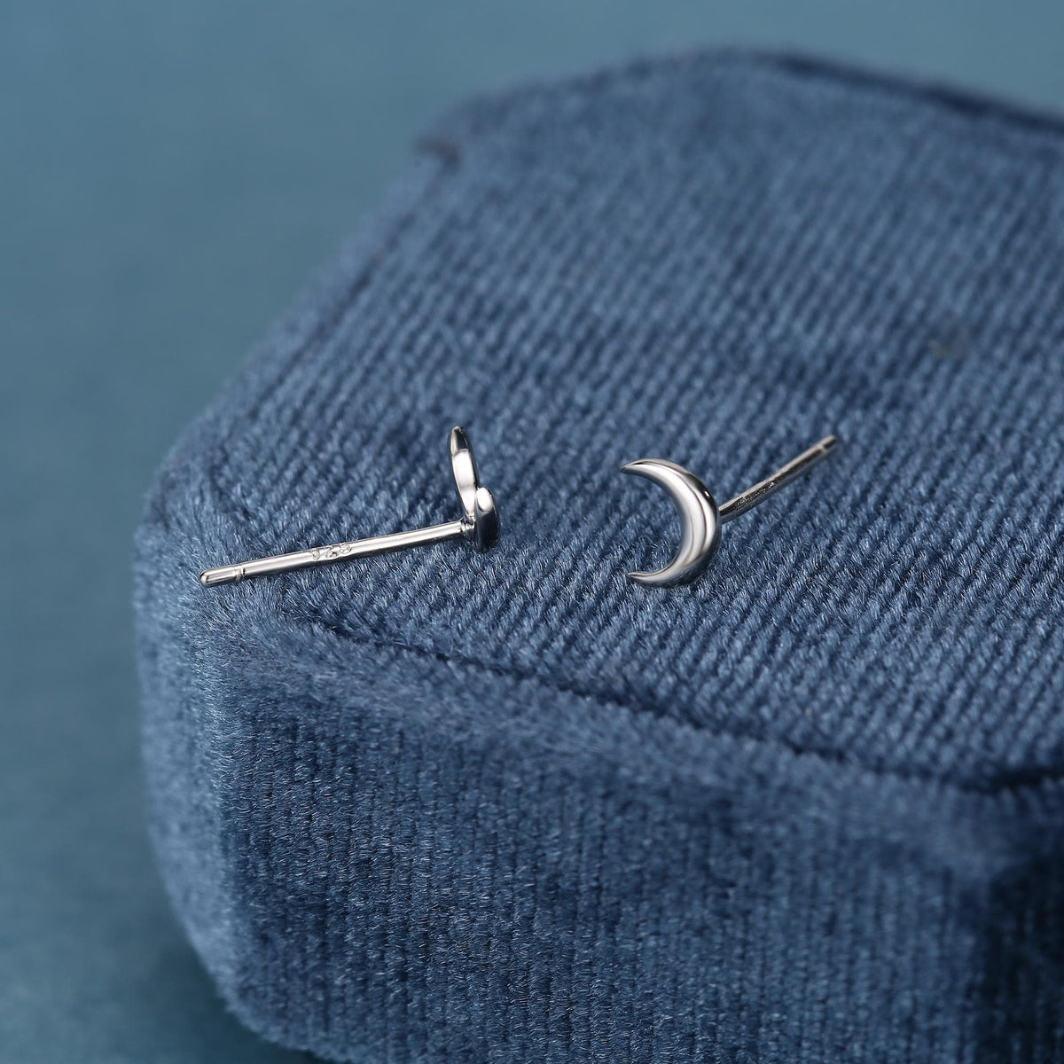 Extra Tiny Crescent Moon Stud Earrings in Sterling Silver - Silver or Gold or Rose Gold - New Moon Earrings - Petite Stud Earrings